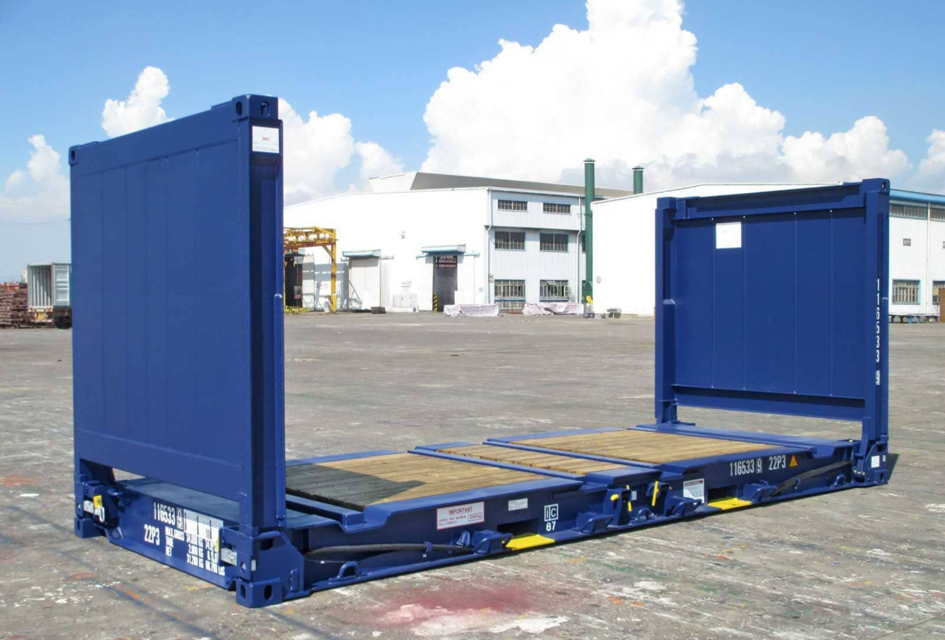 Container Flat Rack 20 Pieds dimensions caracteristiques
